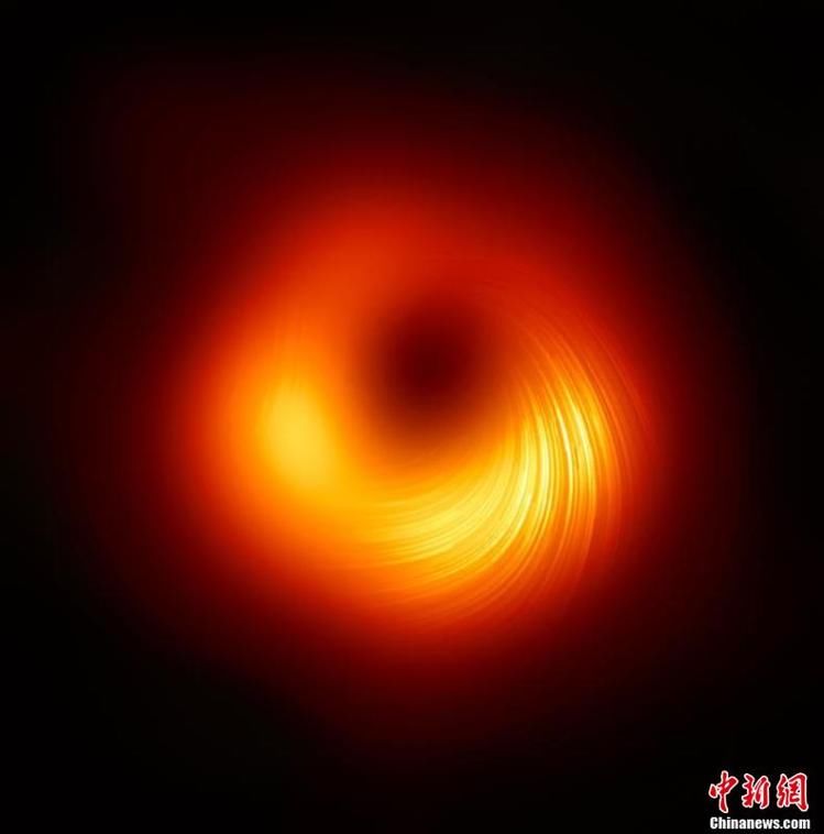 黑洞新照片 天文学家首次利用偏振观测黑洞边缘