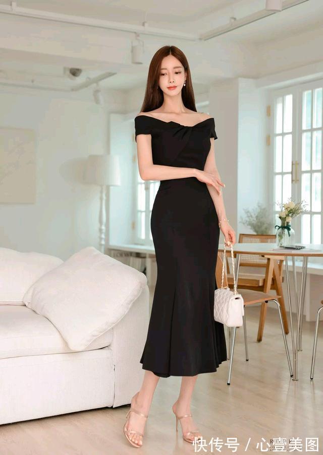 女神|女神孙允珠高清时尚搭配：魅夜精灵优雅花瓶鱼尾晚礼裙