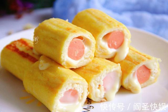 快手|最近超火的快手早餐，卷一卷5分钟出锅，一口一个真过瘾，好吃