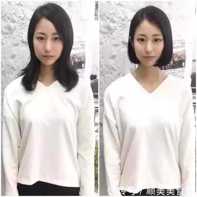 短发|日本妹子剪完短发的前后对比，短发果然有毒！