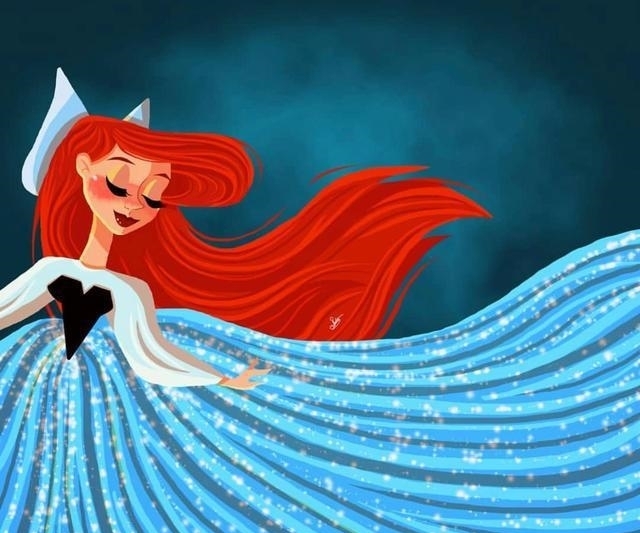 仙气十足|很抢镜的迪士尼公主,茉莉公主仙气十足,艾莎女王裙摆似海浪