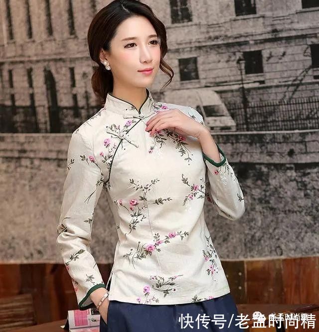 上衣|棉麻旗袍式的上衣，娴静犹如花照水初见倾心
