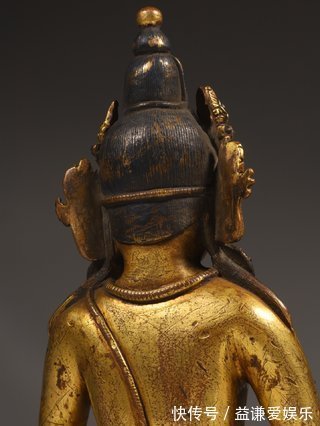 无量寿佛$清代,铜鎏金嵌宝无量寿佛