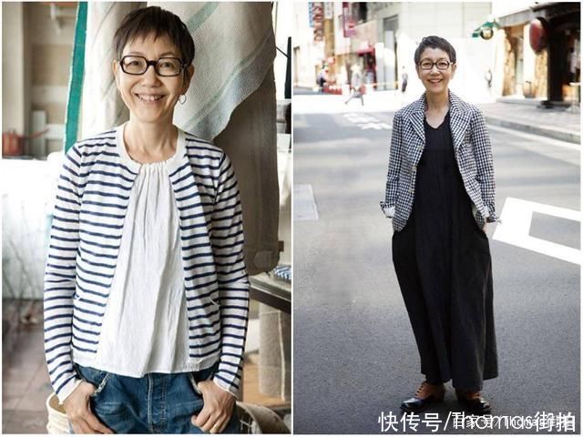 50至60岁的大妈，选择宽松冷淡色系的搭配，更加彰显优雅大方气质