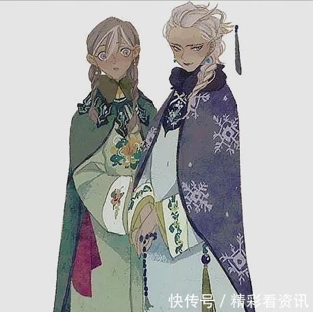 迪士尼公主换上汉服，白雪公主与继母和好，乐佩与爱丽儿成姐妹