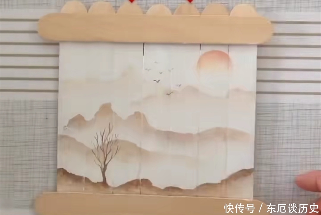 美术生有多厉害?吃完的雪糕棍不扔,在上面随便画几笔,看到成品:真秀!