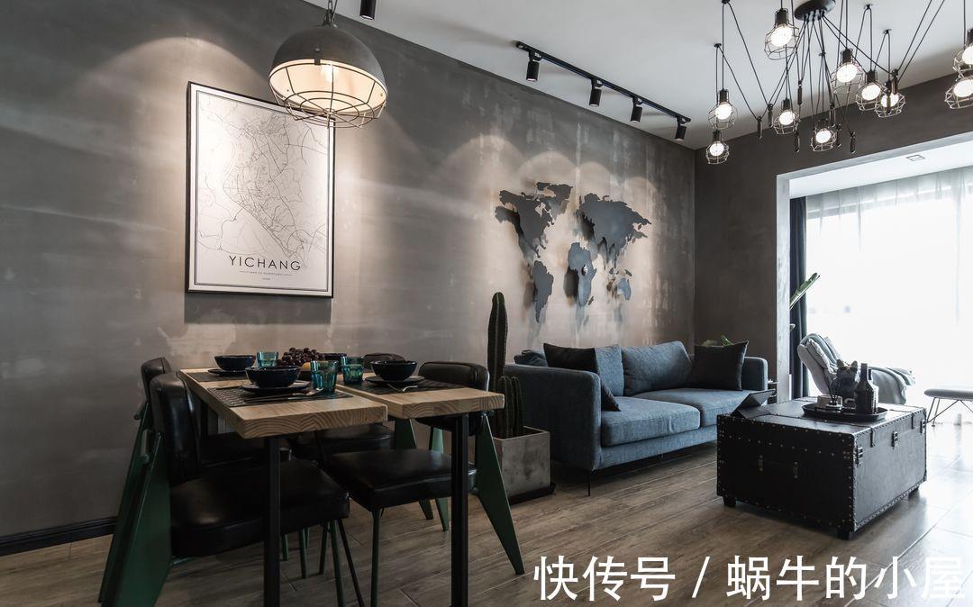水泥|复古的绿漆，谱写出诗意的空间，暗黑色系彰显个性