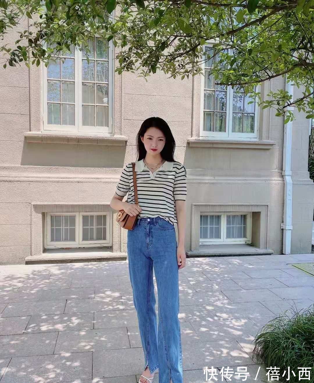 条纹|女人不管多少岁,学会这样搭配“针织衫”,时髦、优雅告别老气