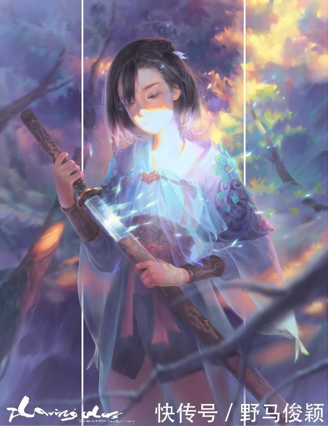 光影#光影运用十分成熟的一组插画作品!画面相当唯美值得学习借鉴!