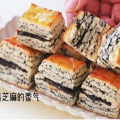 鲜香美味，你从来没吃过的黑芝麻千层司康