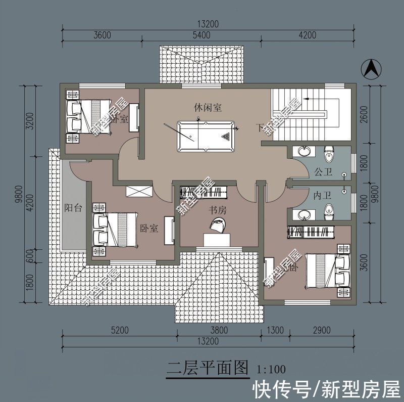 建筑面积|分享10套农村二层户型，每一套颜值都很高，照着建房一定错不了
