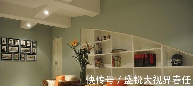 蓝灰色|150㎡现代美式, 复式楼的过道, 利用得真巧!