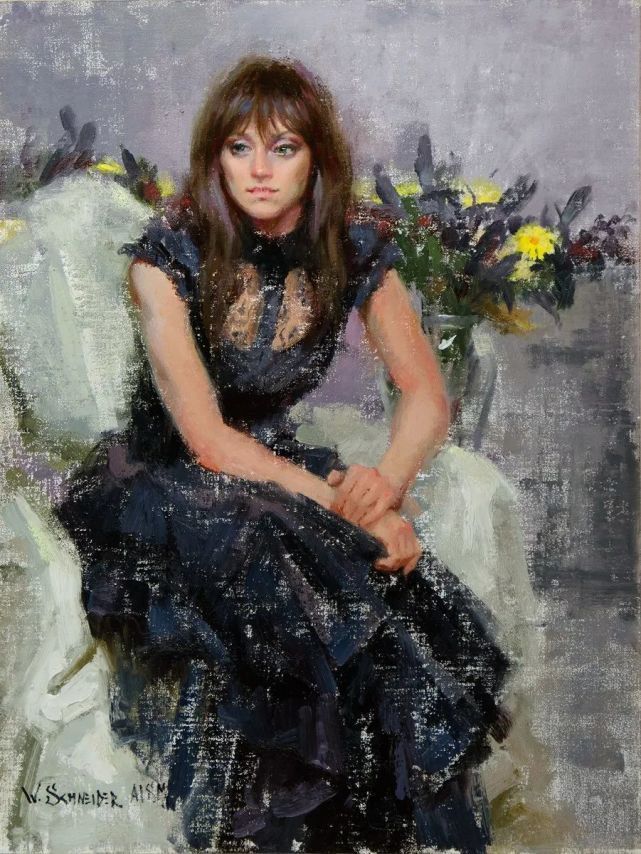 学生$在绘画的道路上，他认为自己永远是一个学生