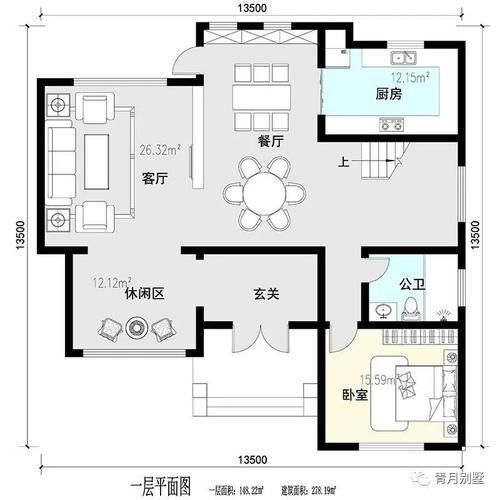 别墅|13.5×13.5米二层小别墅,回乡建一栋,相亲姑娘满眼是你