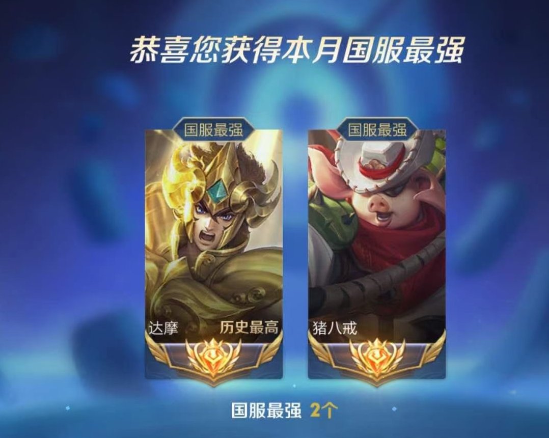 陌忆|王者荣耀：一口气拿下两个国服最强，猪八戒达摩同属虎牙陌忆