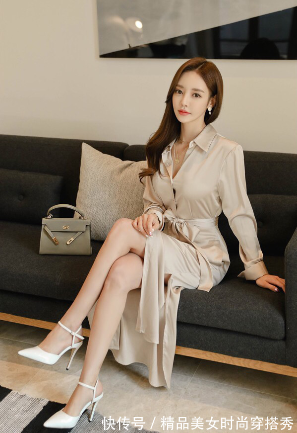妹们 上班穿衬衫裙,简约又时尚,给人一种轻熟风