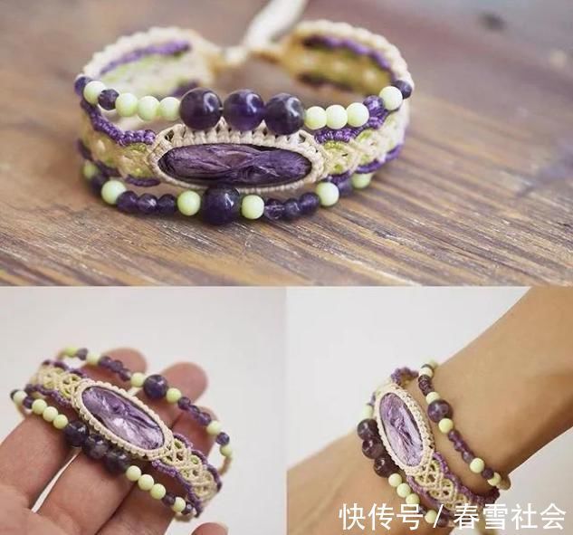 紫色 简约而不简单,设计师们追求极简主义,因此手链繁复却不失创意美