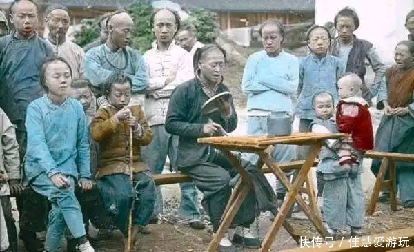 彩色|晚清彩色老照片：坐轿出行的袁世凯很气派，干农活的妇女