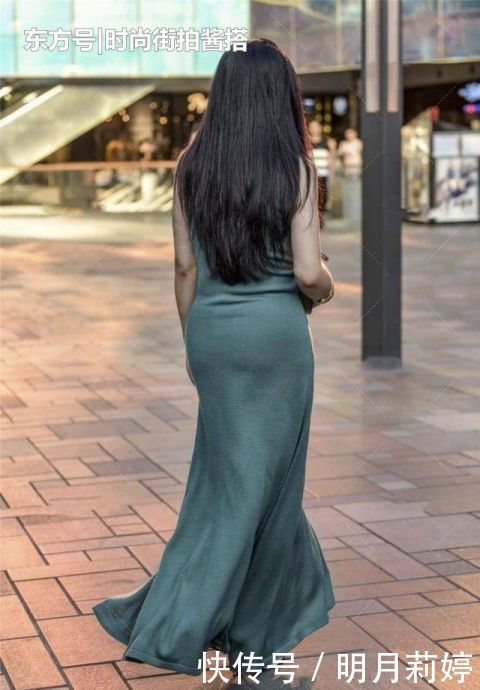 时髦|今夏潮流的墨绿色连衣裙,时尚女郎手把手教你如何穿搭的“时髦”