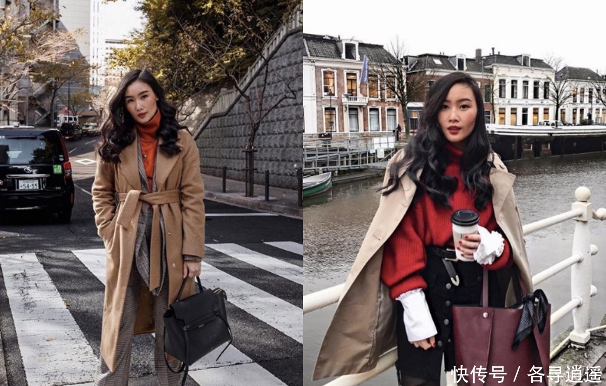 驼色大衣穿不出气质,是内搭出了问题!