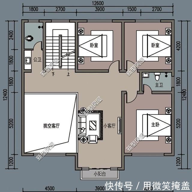 占地面积|农村别墅怎么盖才好看挑空客厅+套卧，这8套图纸25万起建！