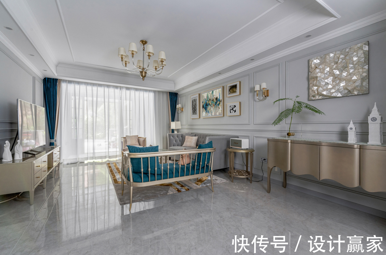 时尚|297㎡时尚美宅,华丽优雅的简美轻奢风,晒晒现场照