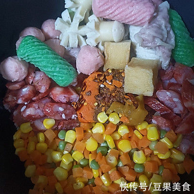 什锦蔬菜粒|老少皆宜的火锅底料闷饭，香软咸鲜，味美可口