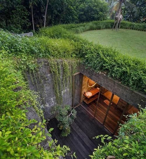 别有洞天|传统庭院过时了，现在流行下沉式庭院，曲径通幽，让家别有洞天