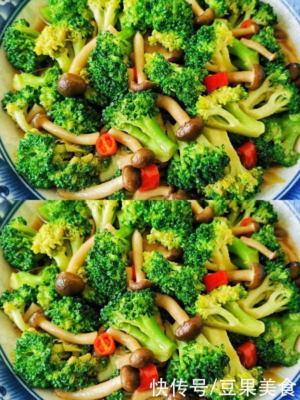 西兰花|低脂低卡蟹味菇爆炒西兰花??夏日必备减肥餐