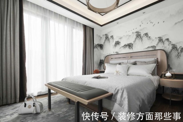 卧室|169平以东方人的“留白”美学观控制节奏,尽显大家风范