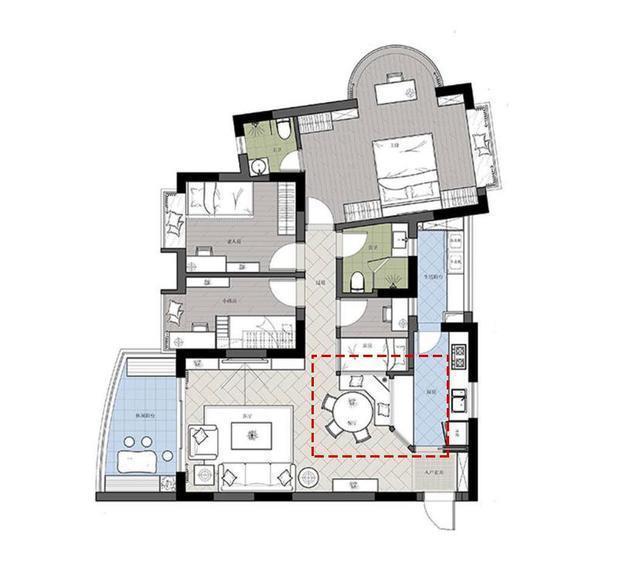 美式风|她家不豪华,126㎡美式风,一进门就被厨房和餐厅迷住,太漂亮了!