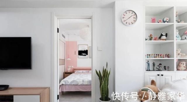 小书房|58㎡小户型,一居改两居空间越变越大,客厅装成小书房孩子超喜欢