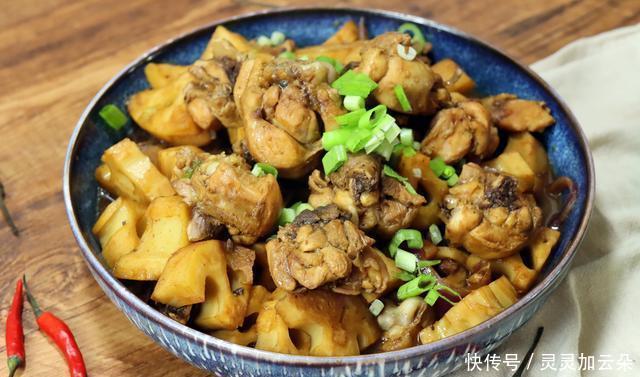 简单|鸡块这么做真香,好吃又简单的美食,莲藕烧鸡块