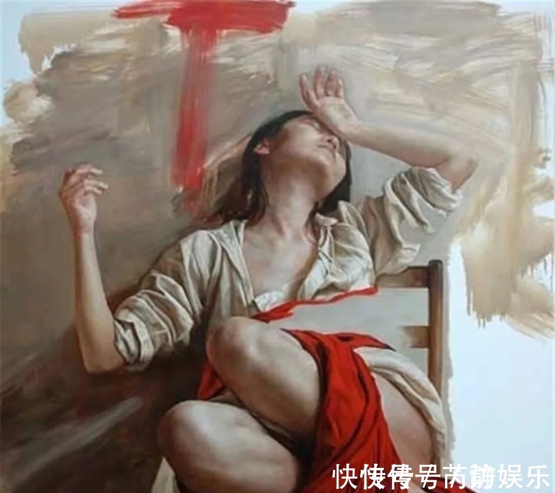 油画作品！将女性画得如此苍茫大气，画面竟然还这般唯美