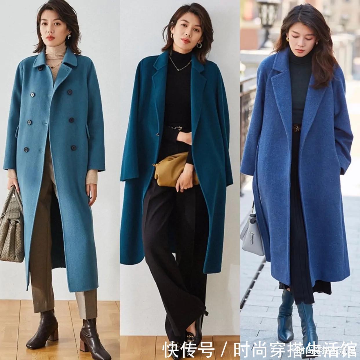 直筒裤|讲真,冬天穿大衣还是别配打底裤,换一种方式更时髦保暖