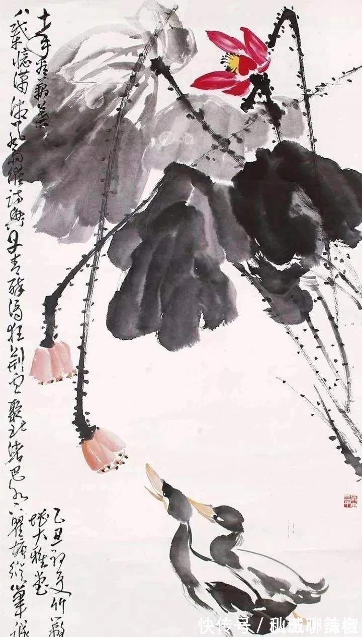 花鸟画@如果画画有“王”,他便是现代画鸭的一代“鸭王”|孙竹篱花鸟画