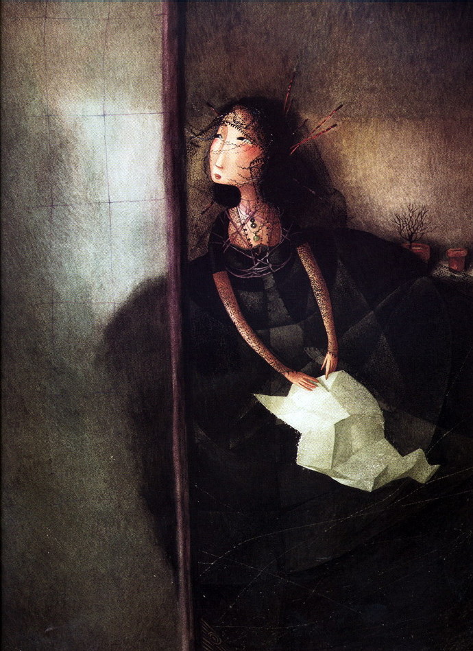 海贝卡·朵特梅-!插画师海贝卡·朵特梅-喜欢用不透明水彩作画,人物造型充满想象力并带有诡异气质