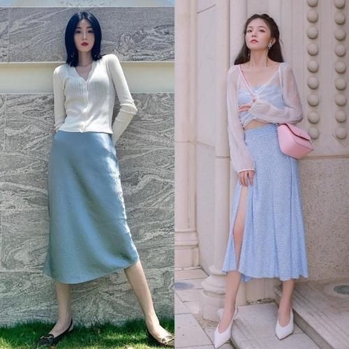 有气质|“小开衫+半身裙”，立秋这样穿，好看还很有气质，美得很高级