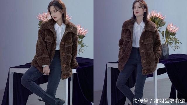 比羽绒服轻薄,比皮衣温柔,2021冬天羊羔毛外套火了,难怪人人都爱
