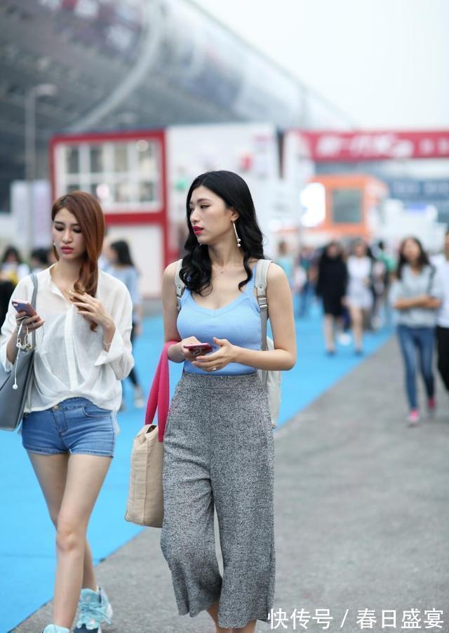 面料|清凉优雅的搭配,吊带衫配阔腿裤,清爽有气质,很难让人不爱