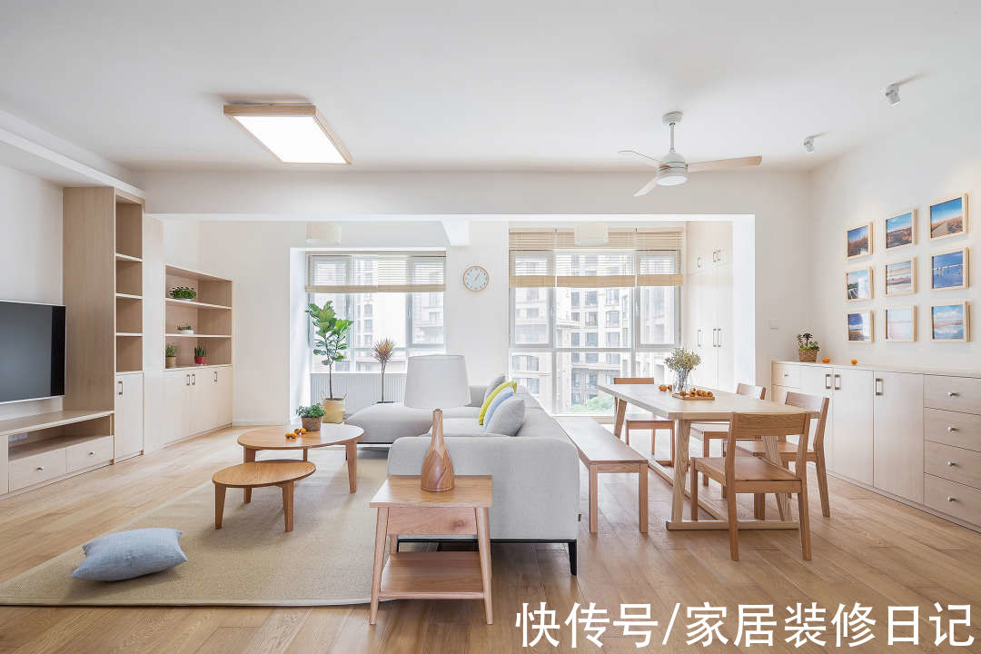 木色|明明只有110平，一个最理想的横厅圈粉加分了，住进去就不想出来