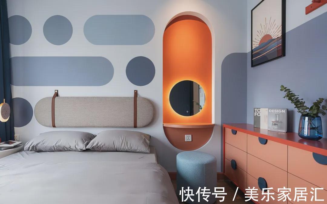 内嵌|敢想不敢装的家,她在这65㎡实现了,配色用到极致,全小区独一份