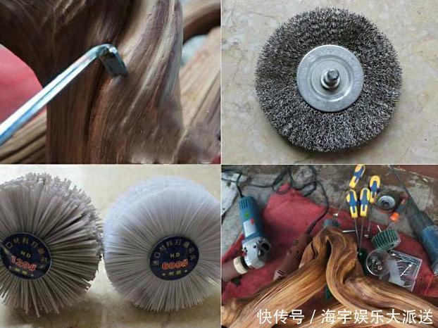 根雕$从山里收回的老树根原木,师傅打磨成根雕茶台引人称赞!简直太棒