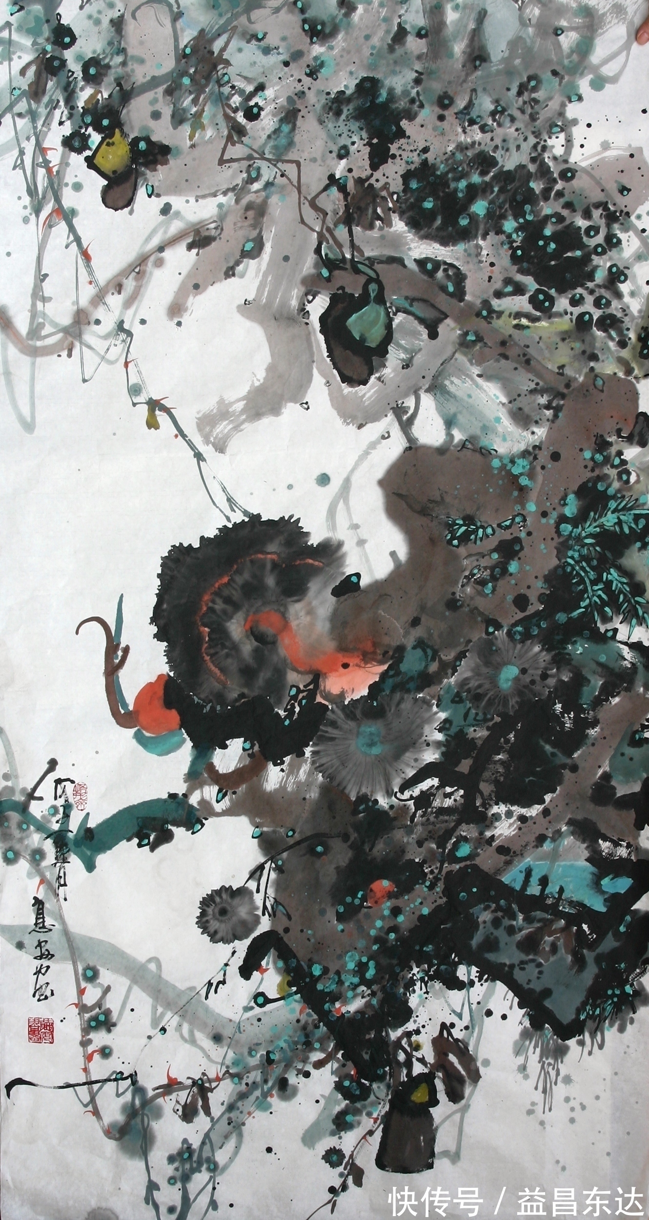 国画#闲抛闲掷野藤中,野藤系列国画欣赏,望喜欢