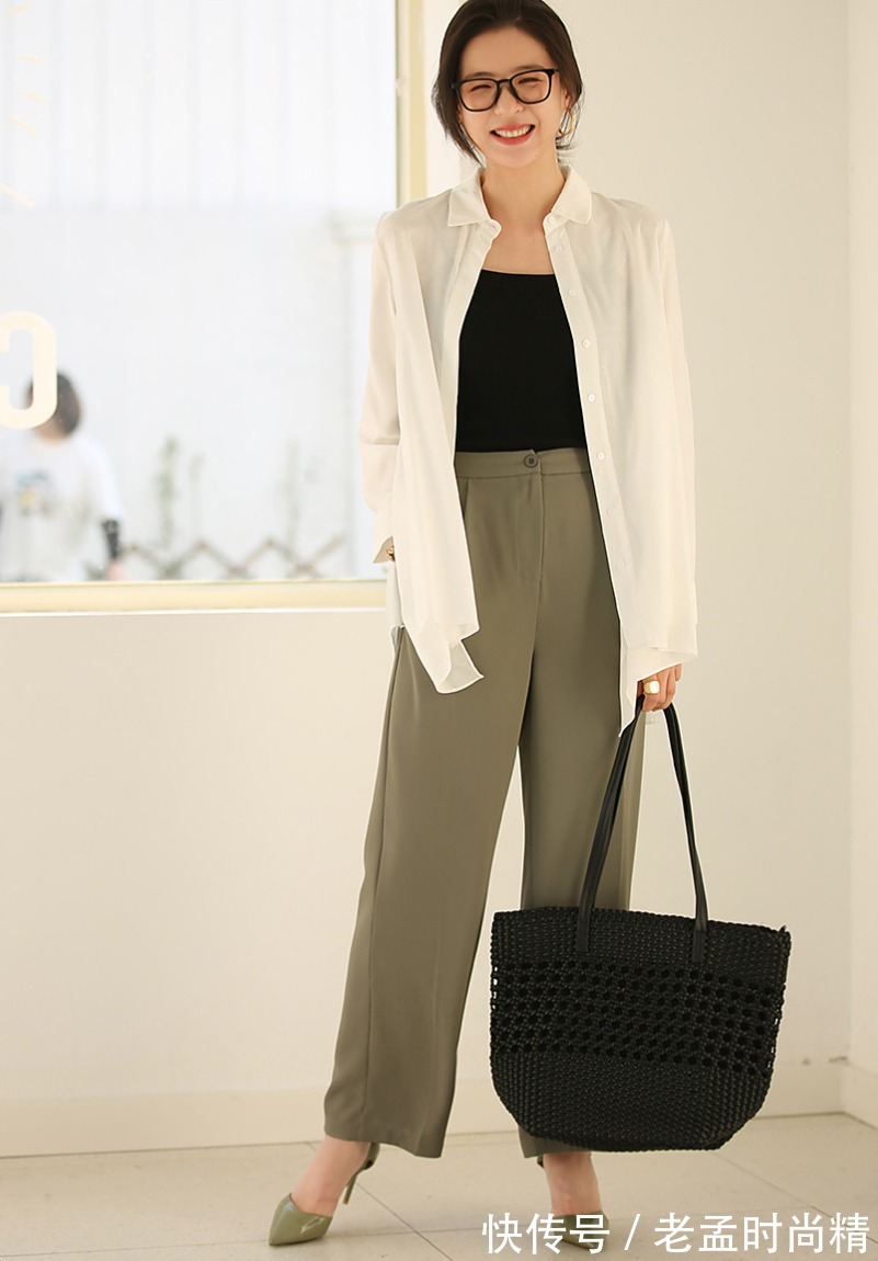 下摆|富有设计感的衬衫,前短后长不规则下摆显层次感