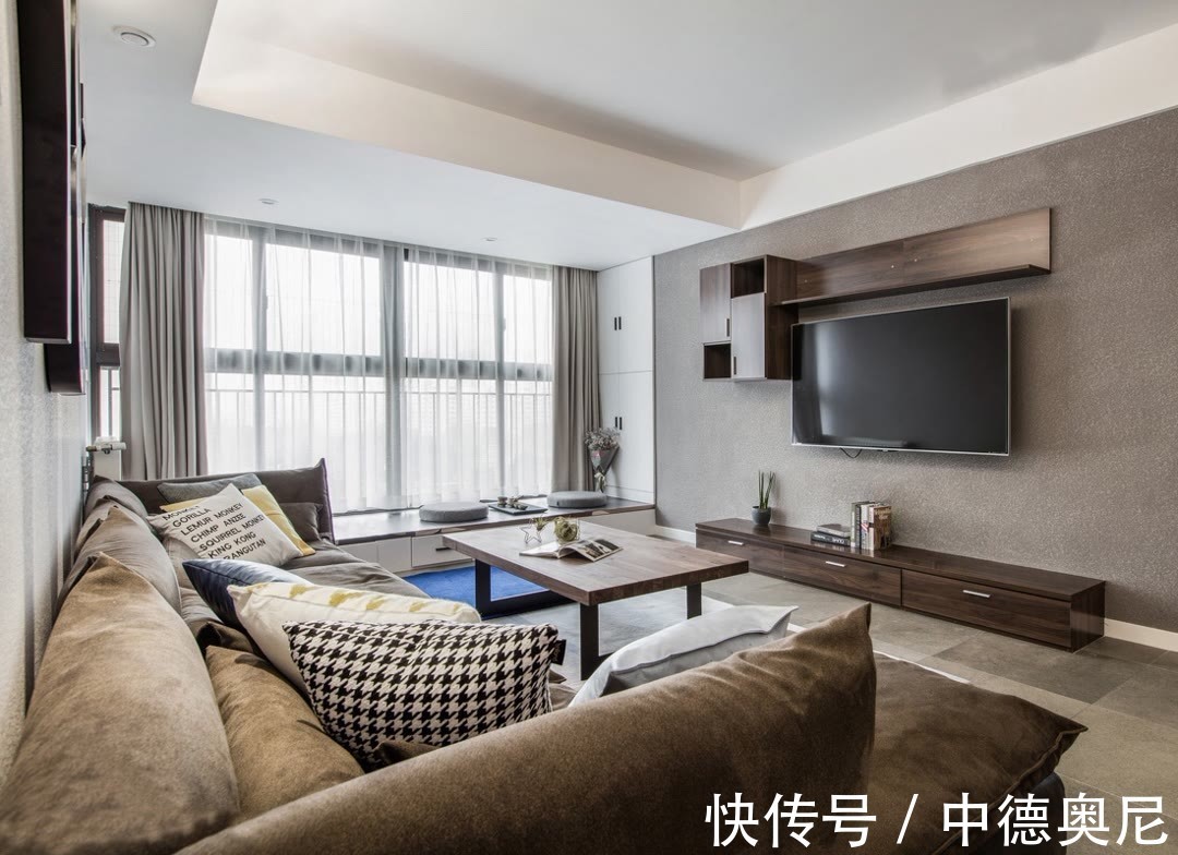 展示架|简约而不简约的电视柜设计,让空间充满活力