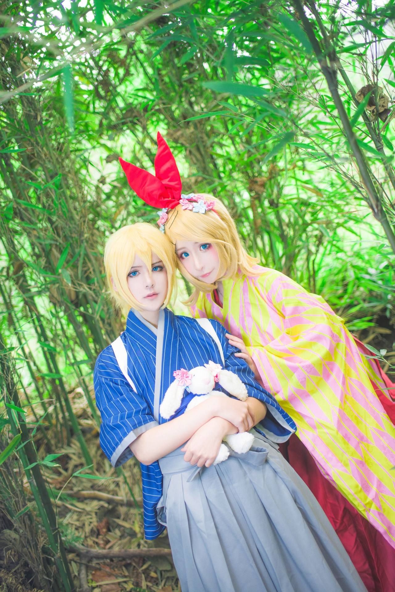 镜音|VOCALOID镜音连花色衣手办cosplay