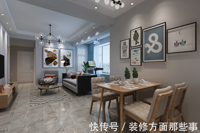 亚光砖|70平北欧风二居室,有个温馨,爱意满满的餐厅太好了