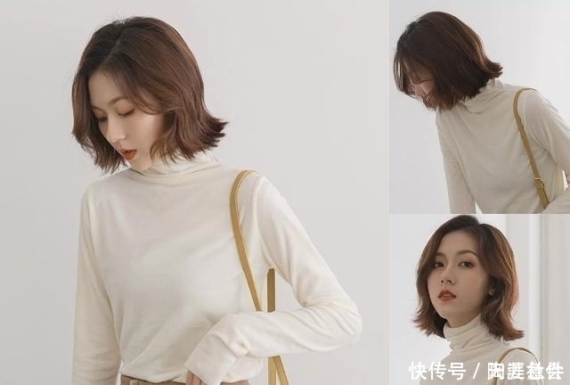 发型|今年流行的“齐下巴烫”发型，剪了这4款之后，又美又显脸小！