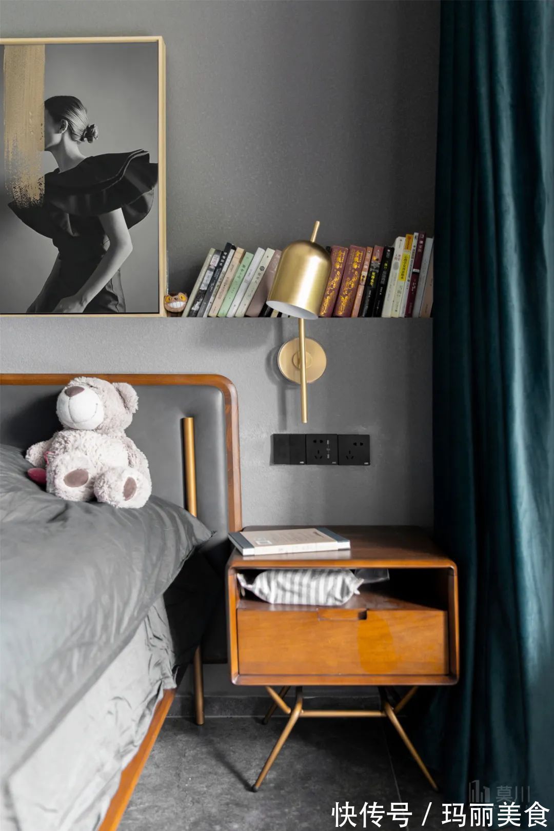 深木色|99㎡现代工业风,85后女神的家,满屋高级灰,绿植清新点缀